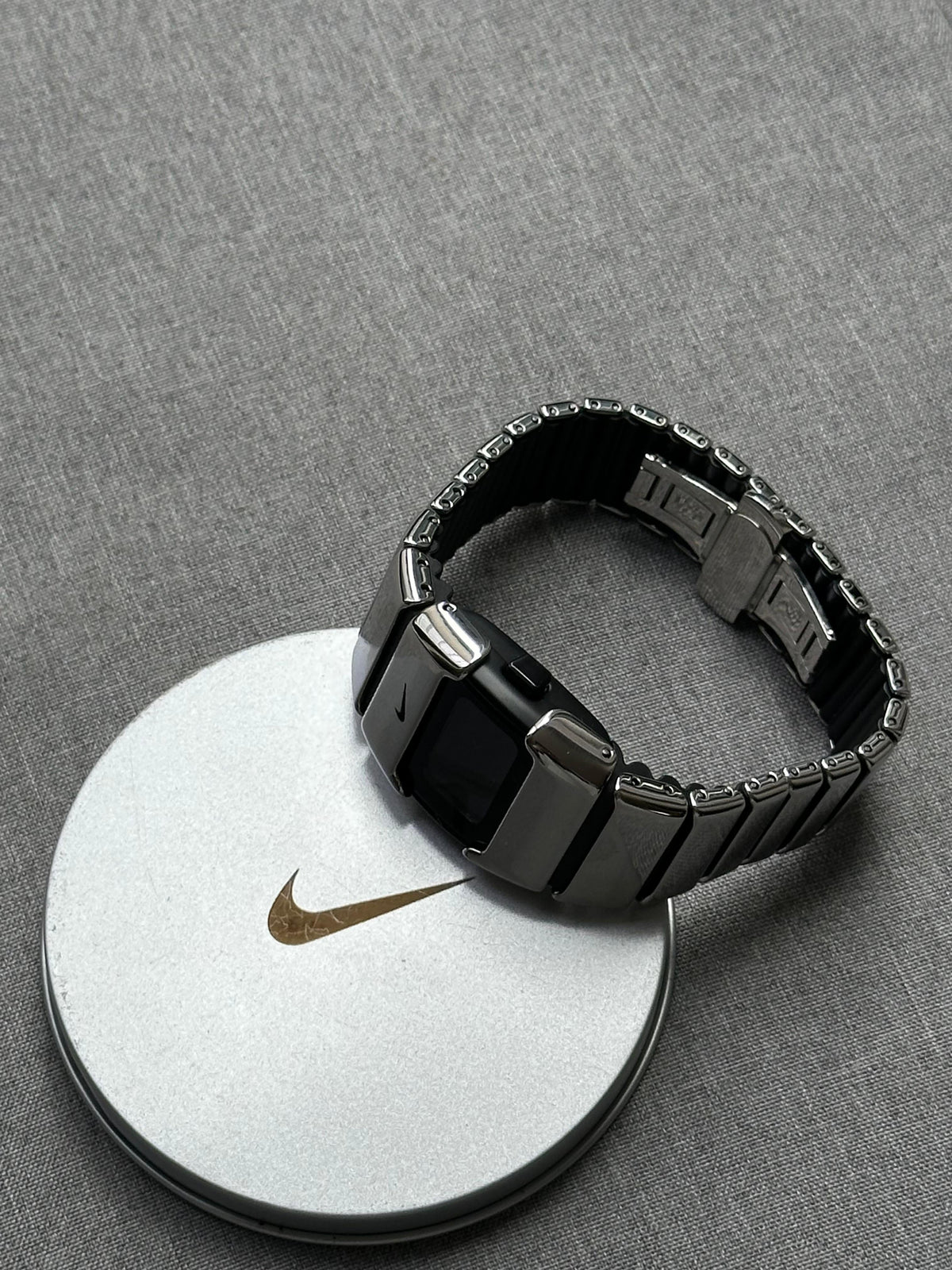 Nike D-Line Satin Silver Digital Watch | Rare Collectible | Unisex Retro Sports Timepiece