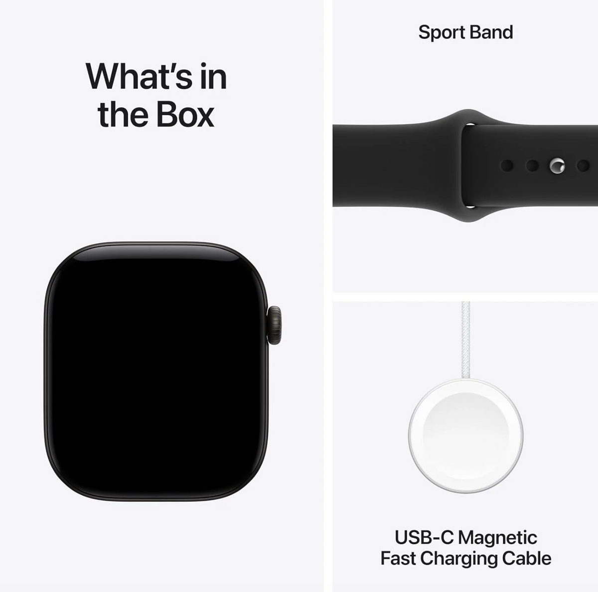 Apple Watch Series 12, 46mm, GPS, Black Aluminum Case with Black Sport Band (M/L)，2026