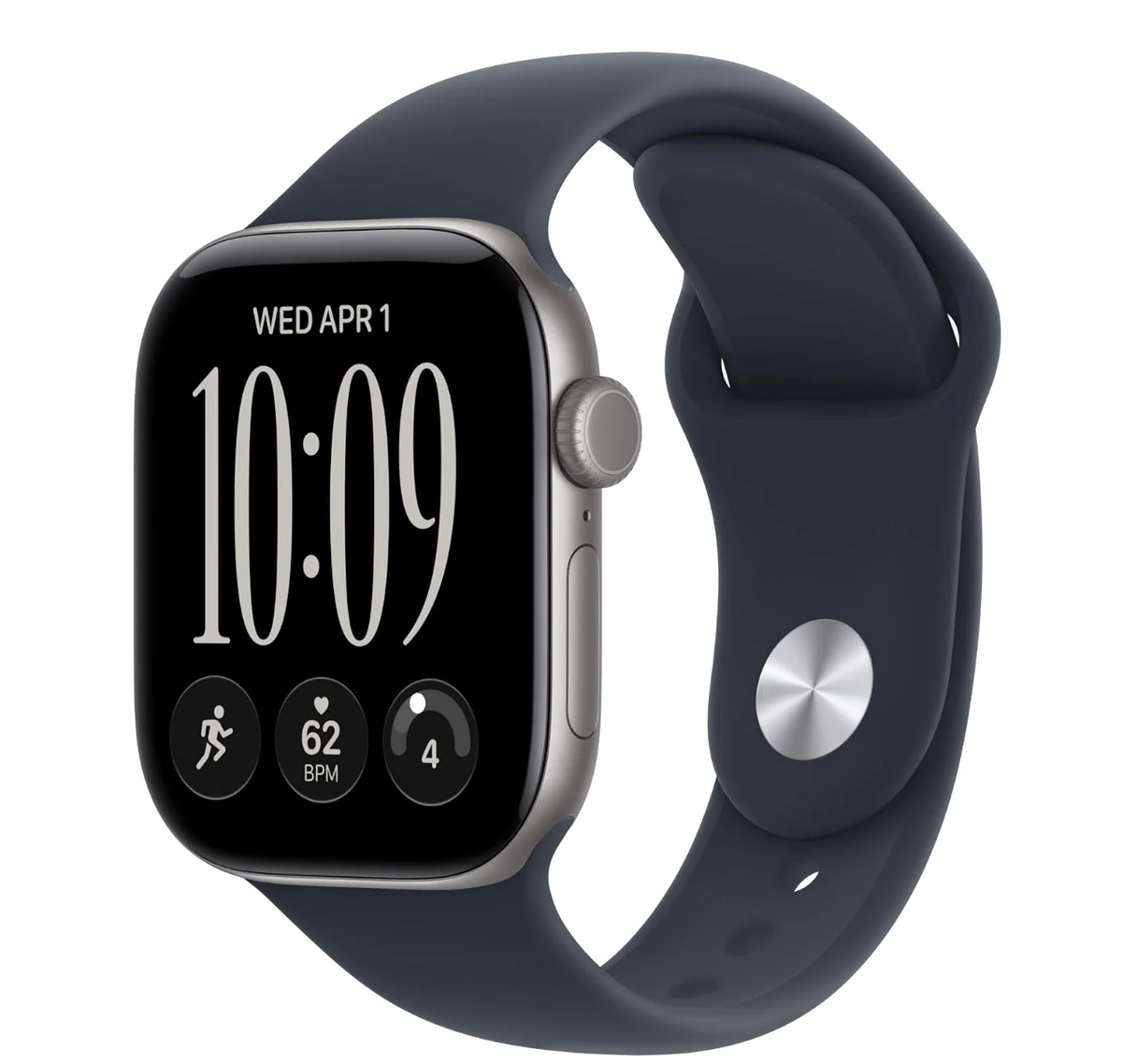 Apple Watch Series 12, 42mm, GPS, Space Gray Aluminum Case with Midnight Sport Band