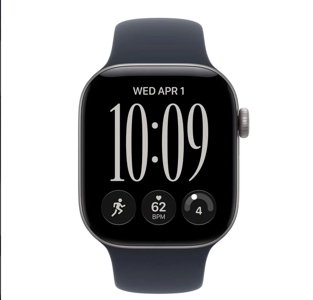 Apple Watch Series 12, 42mm, GPS, Space Gray Aluminum Case with Midnight Sport Band