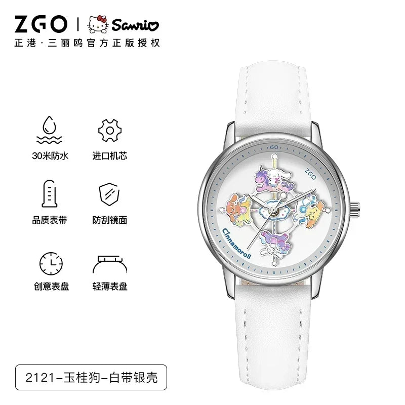 ZGO X Sanrio Watch Clock Fashion Quartz Watch Rotate The Dial