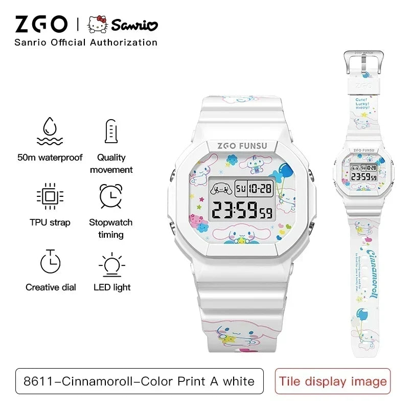 ZGO x Sanrio Hello Kitty Women's Watches Electronic Watch Sports Wristwatch Waterproof
