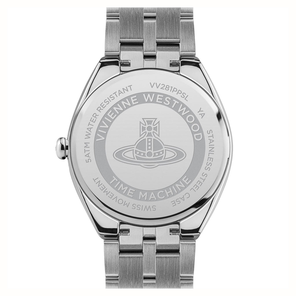 Vivienne Westwood The Mews Purple Dial Stainless Steel Bracelet Ladies Watch VV281PPSL