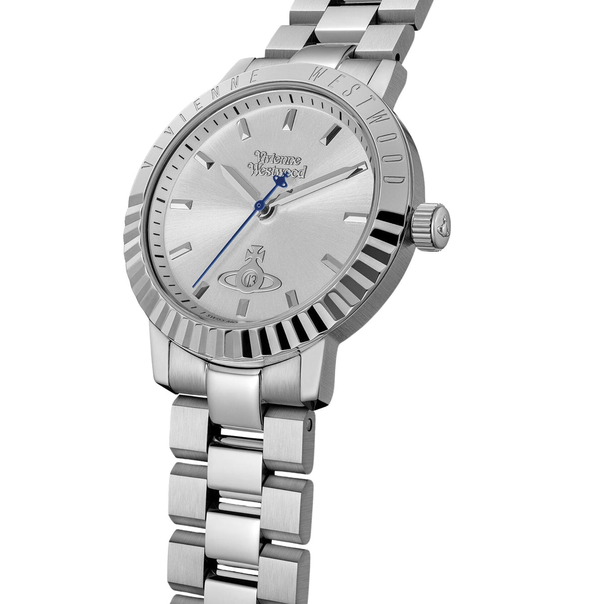 Vivienne Westwood Dulwich 34mm Silver Dial Steel Quartz Watch VV307SLSL