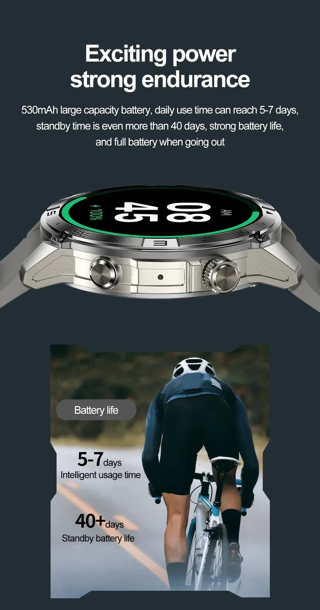 AMOLED Smart Watch - North Edge - GPS Smartwatch